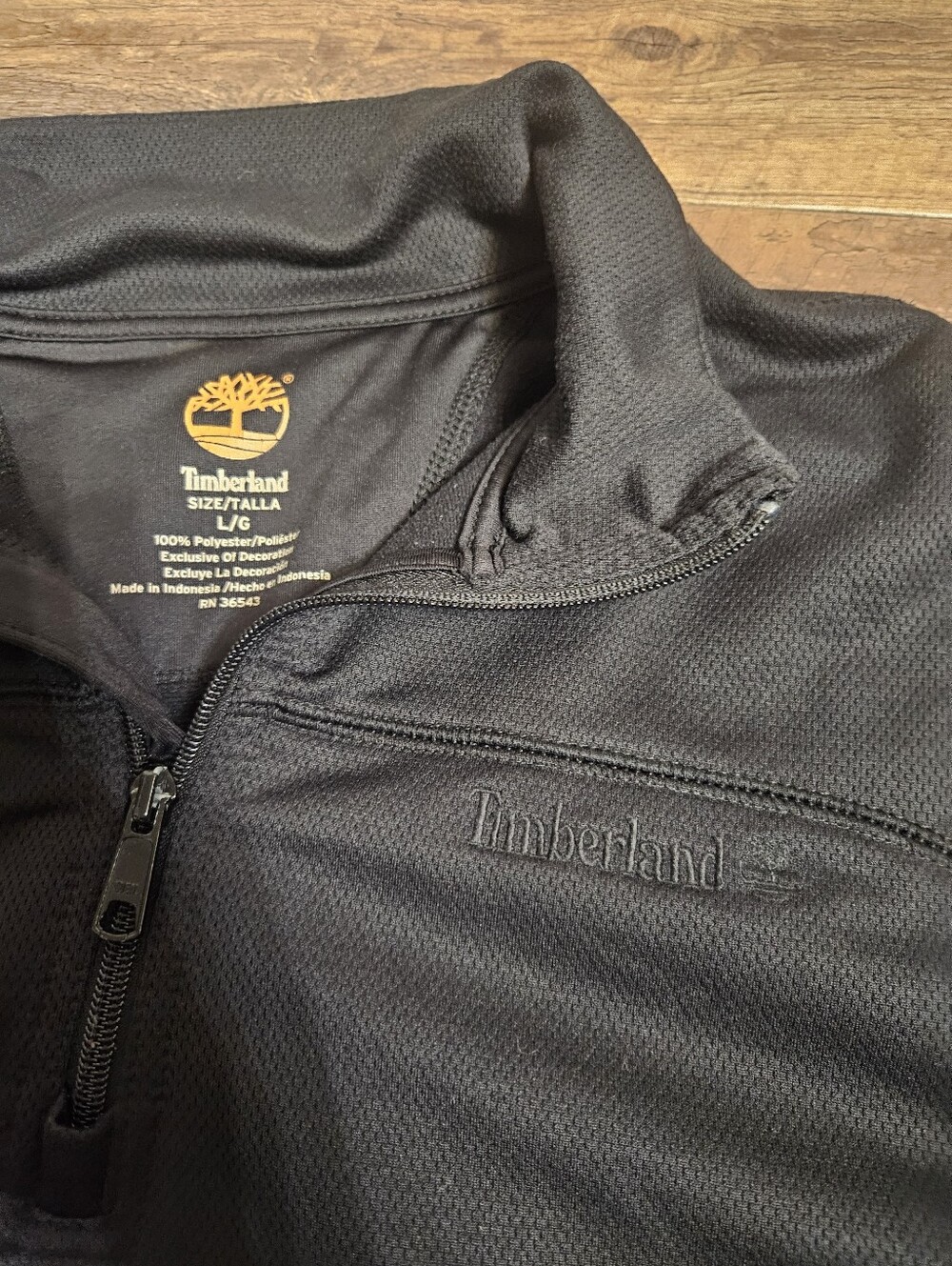 Timberland Men's Black Lightweight Quarter-Zip Pullover